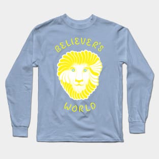 No Texture With Text Pure Bright Colors Version - Believer's World Resident Wopo Long Sleeve T-Shirt